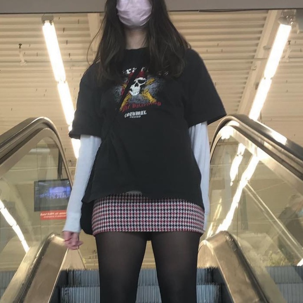 Y2k vintage mall goth punk skull design shirt